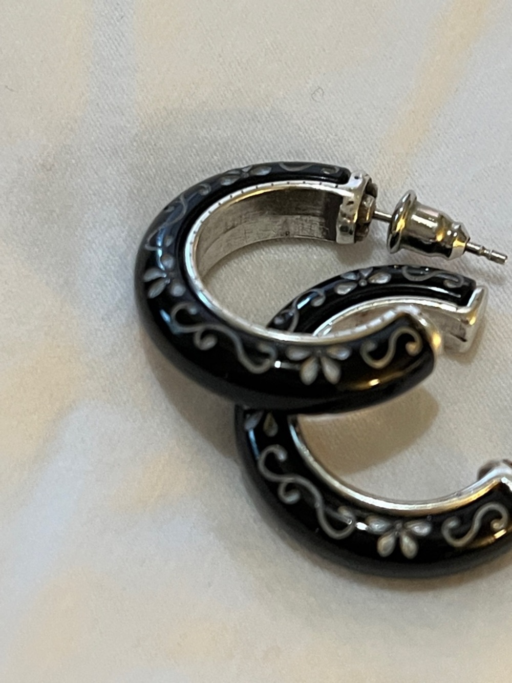Brighton black and silver earrings - Picture 2 of 6